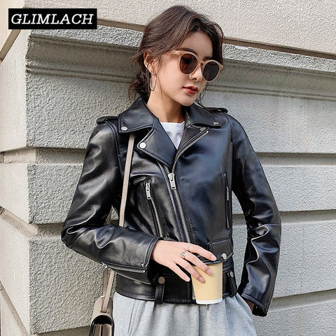 Women Plus Size Sheepskin Genuine Leather Jackets
