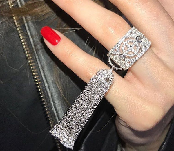 Luxury KO Design 925 Sterling Silver ring