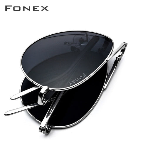 Pure Titanium Polarized Sunglasses Men