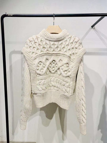 Solid Color Women's Knitted Sweater