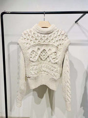 Solid Color Women's Knitted Sweater