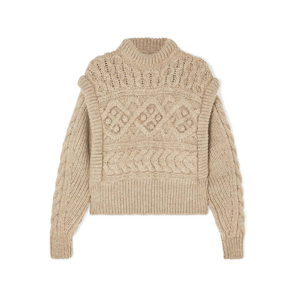Solid Color Women's Knitted Sweater