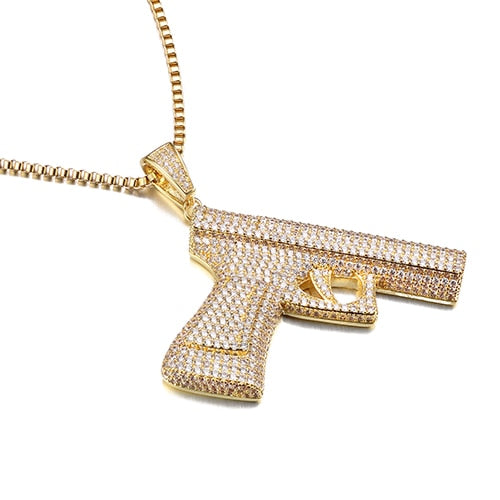 VANAXIN Pistol Pendants Necklaces
