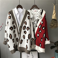FNC Autumn Winter Knitted Leopard Sweaters