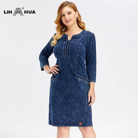 LIH HUA denim dress