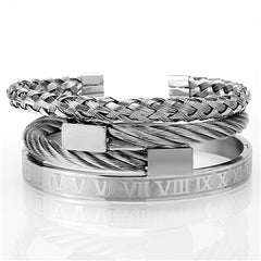 Mcllroy 3pcs/set Luxury Gold/steel 316L Stainless Steel Wristband