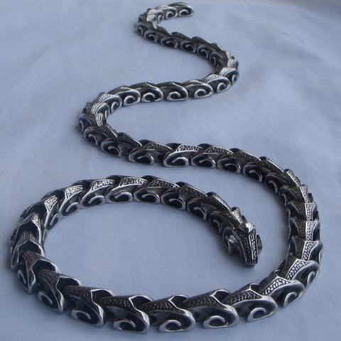 16-40'' vary length dragon link men/boy necklace