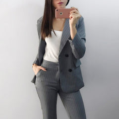 FNC Work Fashion Pant Suits 2 Piece Set