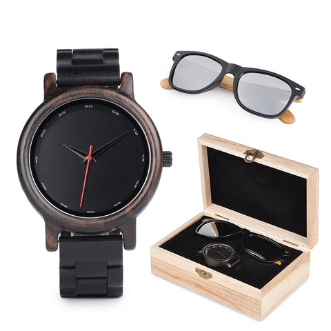 BOBO BIRD Watches Men+Wooden Sunglasses