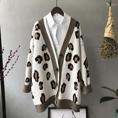 FNC Autumn Winter Knitted Leopard Sweaters
