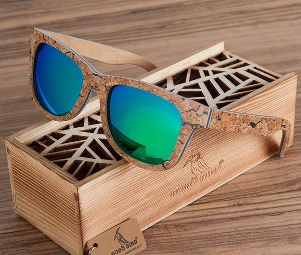 BOBO BIRD Mirror Wood Sunglasses