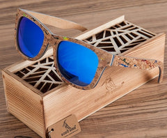 BOBO BIRD Mirror Wood Sunglasses