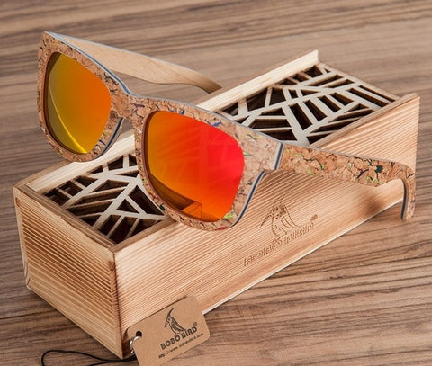 BOBO BIRD Mirror Wood Sunglasses