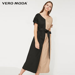 Vero Moda Women‘s  Cotton V-neckline Frilled Sleeves Denim Jumpsuit