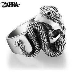 ZABRA 100% 925 Sterling Silver Skull Ring