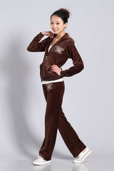 Spring / Fall Women'S Brand Velvet Fabric suit