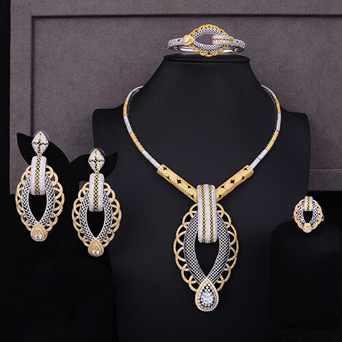 GODKI Luxury Party Square 4PCS jewelry set