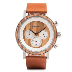 BOBO BIRD Stainless Steel Wooden Watch