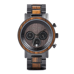 BOBO BIRD Stainless Steel Wooden Watch