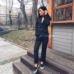 FNC Work Fashion Pant Suits 2 Piece Set