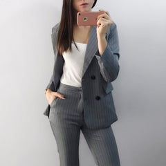 FNC Work Fashion Pant Suits 2 Piece Set
