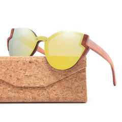 FNC Butterfly Wood Bamboo Sunglasses