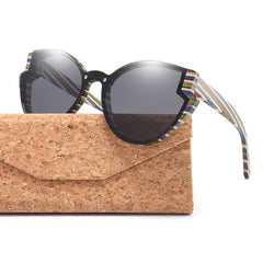 FNC Butterfly Wood Bamboo Sunglasses