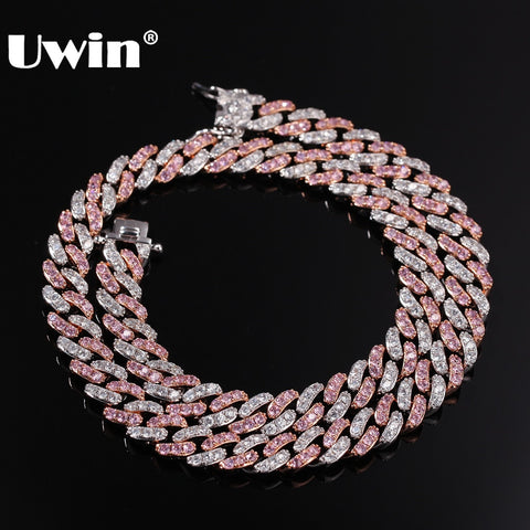 UWIN 9mm Iced Out Women Choker Necklace