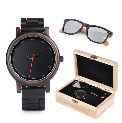 BOBO BIRD Watches Men+Wooden Sunglasses
