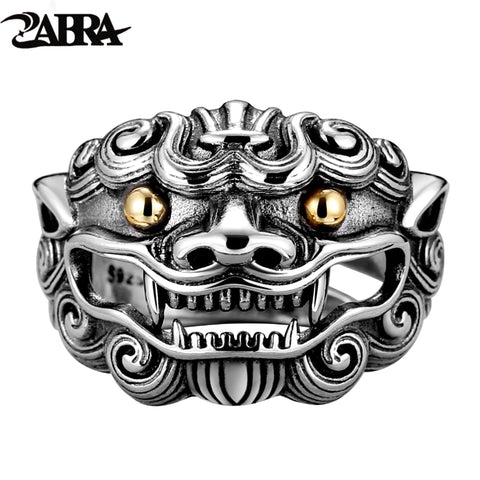 ZABRA 925 Sterling Silver Lion King Ring