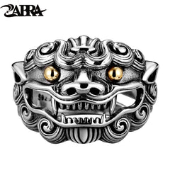 ZABRA 925 Sterling Silver Lion King Ring