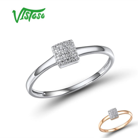 VISTOSO Pure 14K 585 Rose White Gold rings
