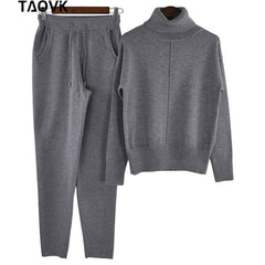 TAOVK Winter Woolen Knitted Warm Suit