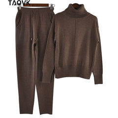 TAOVK Winter Woolen Knitted Warm Suit