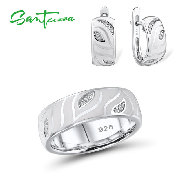 SANTUZZA 925 Silver Jewelry Set for Women