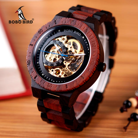 BOBO BIRD Wooden Mechanical Watch