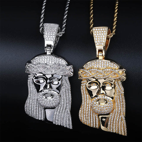 FNC Ice out Jesus Corolla pendant hip hop necklace