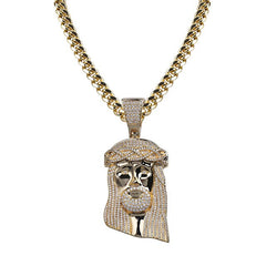 FNC Ice out Jesus Corolla pendant hip hop necklace