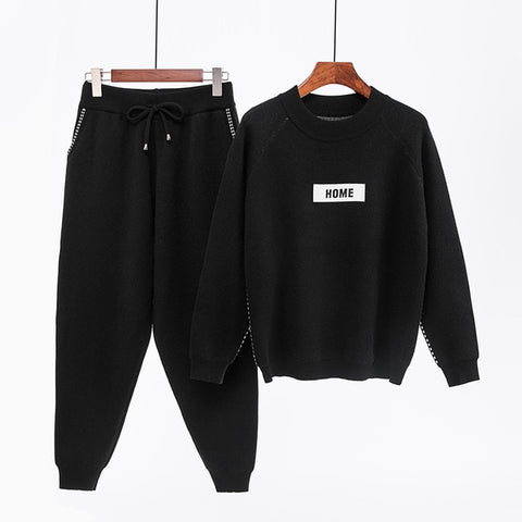 FNC autumn winter Woolen and Cashmere Knitted warm Suit