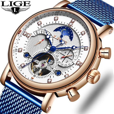 LIGE Gift Mens Watches