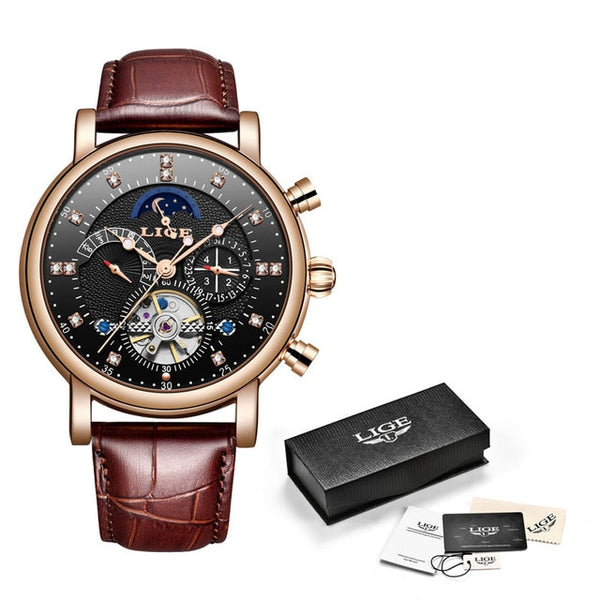 LIGE Gift Mens Watches