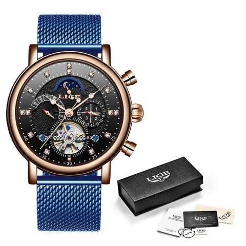LIGE Gift Mens Watches