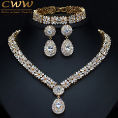 CWWZircons Exclusive Dubai Gold Plate necklace