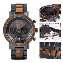 BOBO BIRD Stainless Steel Wooden Watch