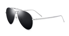 Titanium Men Polarized Sunglasses UV400 Silver