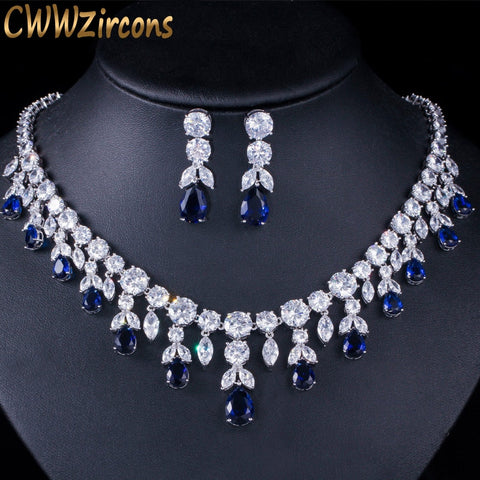 CWWZircons Luxury Dark Blue necklace
