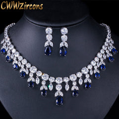 CWWZircons Luxury Dark Blue necklace