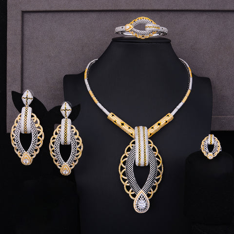 GODKI Luxury Party Square 4PCS jewelry set