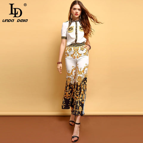 LD LINDA DELLA Fashion Summer Vintage Suits